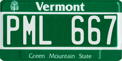 VT license plate PML667