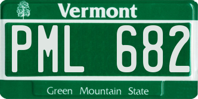 VT license plate PML682