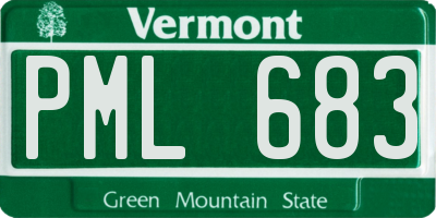 VT license plate PML683