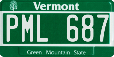 VT license plate PML687