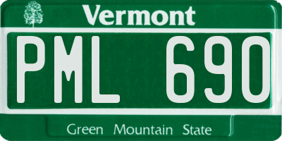 VT license plate PML690