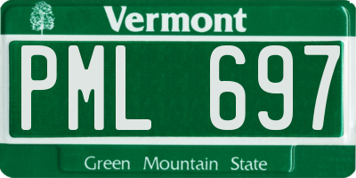 VT license plate PML697