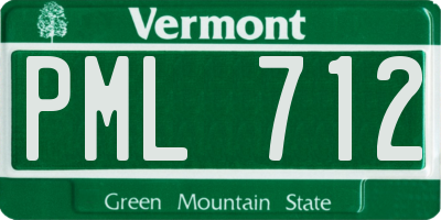 VT license plate PML712