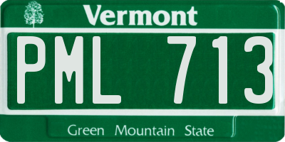 VT license plate PML713