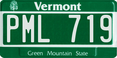 VT license plate PML719