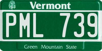 VT license plate PML739