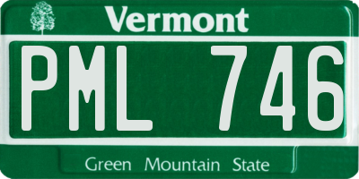 VT license plate PML746