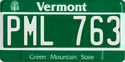 VT license plate PML763