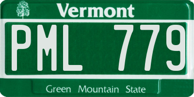 VT license plate PML779