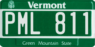 VT license plate PML811