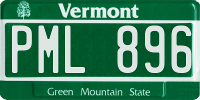 VT license plate PML896