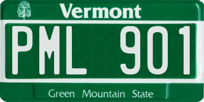 VT license plate PML901