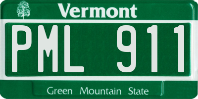 VT license plate PML911