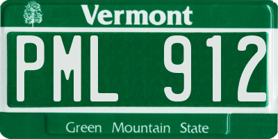 VT license plate PML912