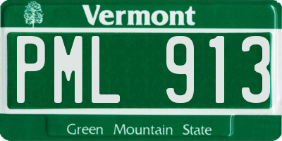 VT license plate PML913