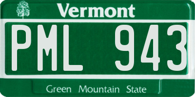 VT license plate PML943