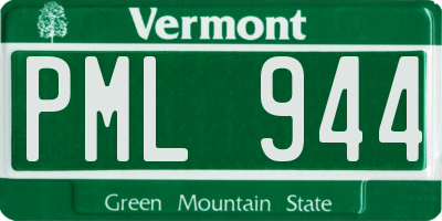 VT license plate PML944