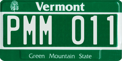 VT license plate PMM011