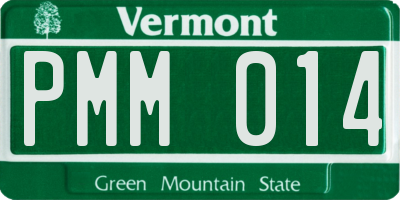 VT license plate PMM014