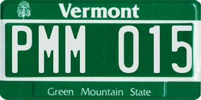 VT license plate PMM015