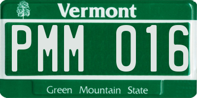 VT license plate PMM016