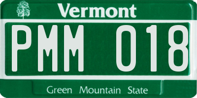 VT license plate PMM018