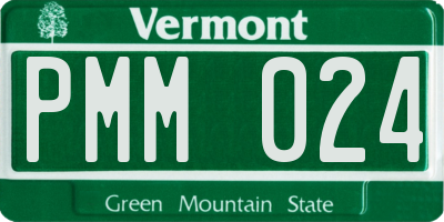 VT license plate PMM024