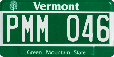 VT license plate PMM046