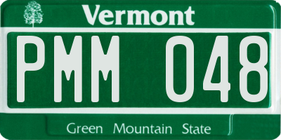 VT license plate PMM048