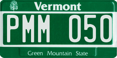 VT license plate PMM050
