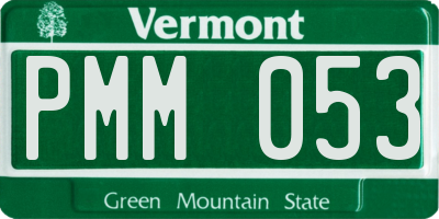 VT license plate PMM053