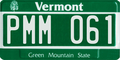VT license plate PMM061