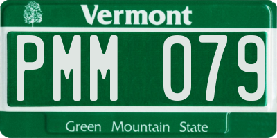 VT license plate PMM079