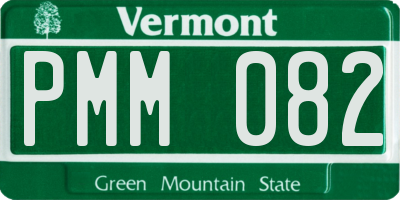 VT license plate PMM082
