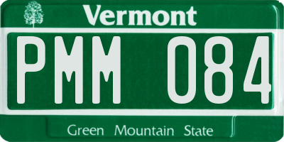 VT license plate PMM084