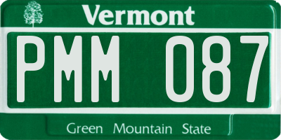 VT license plate PMM087