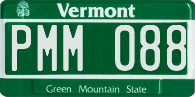 VT license plate PMM088