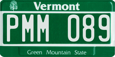 VT license plate PMM089