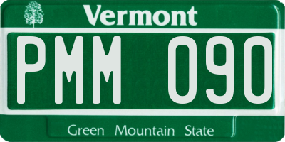 VT license plate PMM090