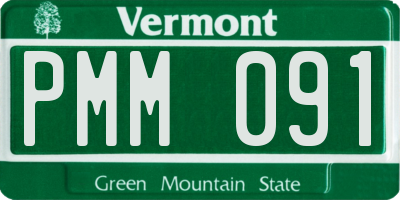 VT license plate PMM091