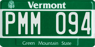 VT license plate PMM094