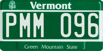 VT license plate PMM096