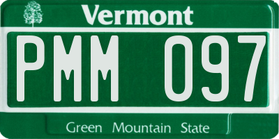 VT license plate PMM097