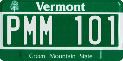 VT license plate PMM101