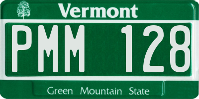 VT license plate PMM128