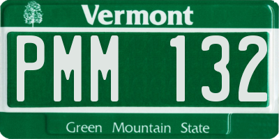 VT license plate PMM132