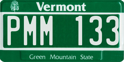 VT license plate PMM133