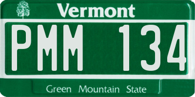 VT license plate PMM134