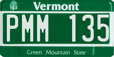 VT license plate PMM135
