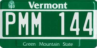 VT license plate PMM144